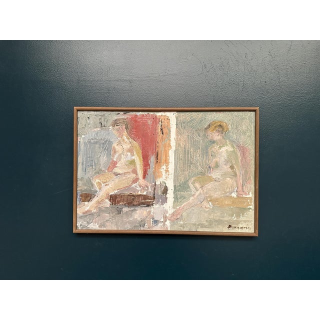 Berggren, Nude Figures, 1960s, Oil Painting on Canvas, Framed For Sale - Image 14 of 16