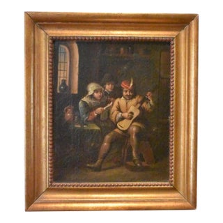 19th Century Charming Oil on Canvas For Sale