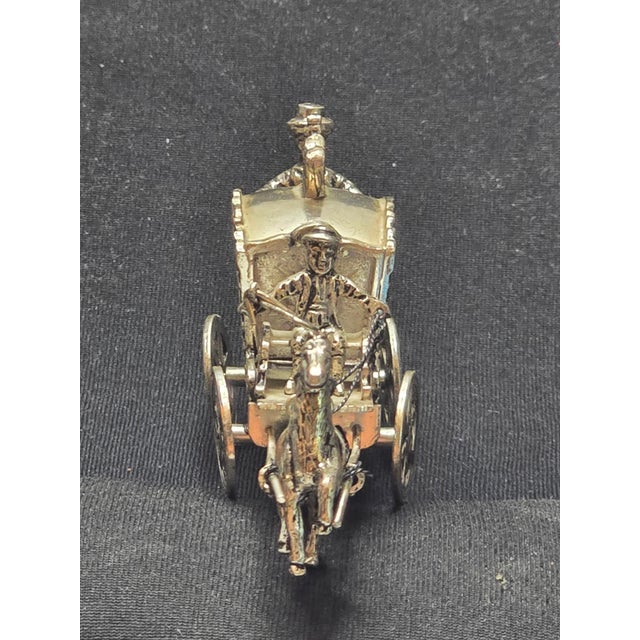 Miniature Horse Carriage, Silver, 1949 H. Hooykaas, Schoonhoven, Netherlands For Sale - Image 10 of 12