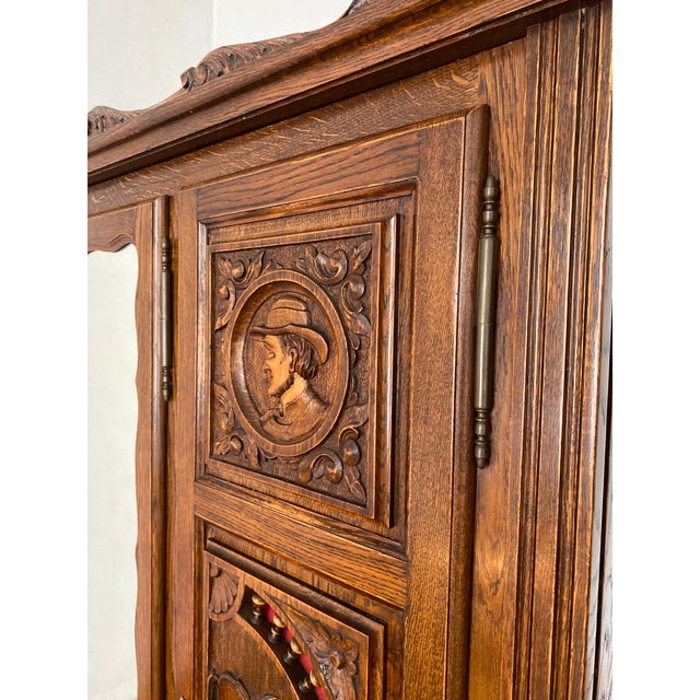 Breton Wardrobe in Oak, Late 19th Century For Sale - Image 15 of 18