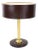 Jacques Adnet Brown Hand-Stitched Leather-Clad Table Lamp For Sale