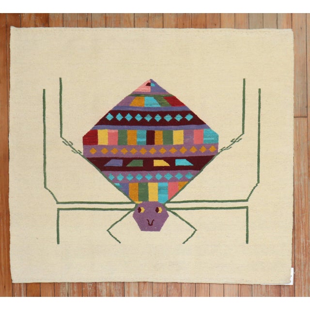 Late 20th Century Spider Persian Kilim Textile Rug For Sale In New York - Image 6 of 6