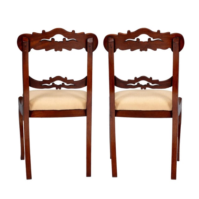 Brown Pair of Boston Slip Seat Mahogany Side Chairs, 1830-45 For Sale - Image 8 of 12