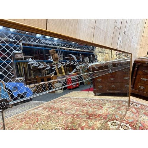 Art Nouveau Venetian Bistro Mirror For Sale - Image 3 of 9