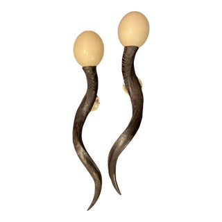 Mid 20th Century African Safari Trophy Lamps - a Pair For Sale