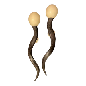 Mid 20th Century African Safari Trophy Lamps - a Pair