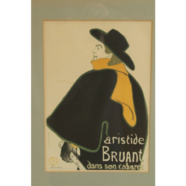 Henri de Toulouse-Lautrec Fine Art Print "Aristide Bruant" Framed For Sale - Image 9 of 13
