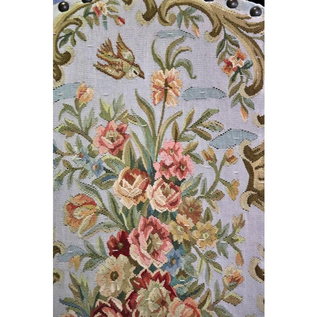 4 Panel Needle Point Room Divider For Sale - Image 11 of 11