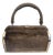 1970s High Quality Brown Cut Velvet and Silver Plated Metal Italian Evening Bag For Sale