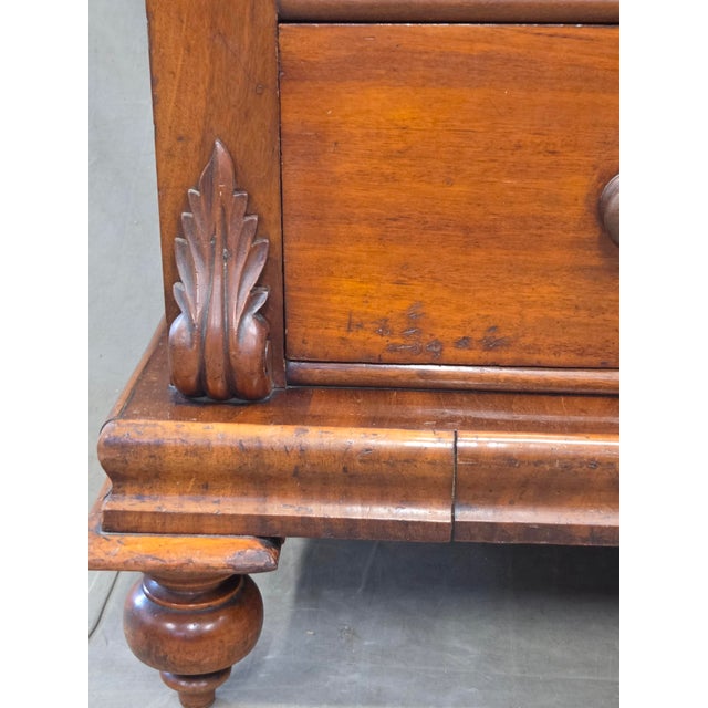 Antique 19th Century Flame Mahogany High Victorian Scotch Chest For Sale - Image 11 of 17