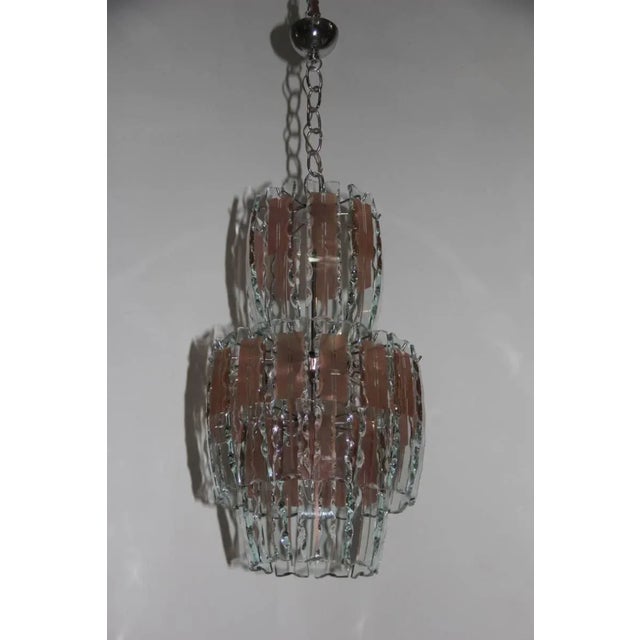 Curved Glass Chandeliers, 1970s, Set of 2 For Sale - Image 3 of 11