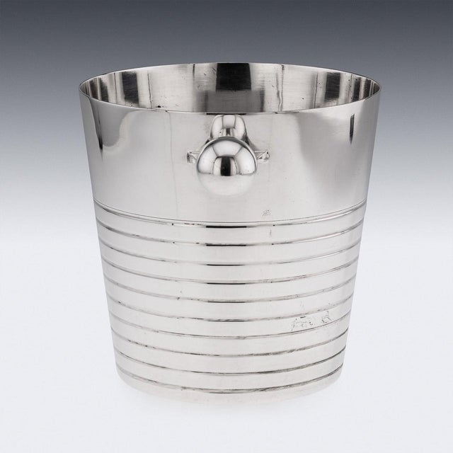 Silver Vintage English Silver Plated Wine Cooler by Elkington & Co, 1960s For Sale - Image 8 of 12