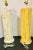 Stunning set of 2 mid-century ceramic faux bamboo lamps 1 beige 1 yellow. The beige needs a paint job. Please view...