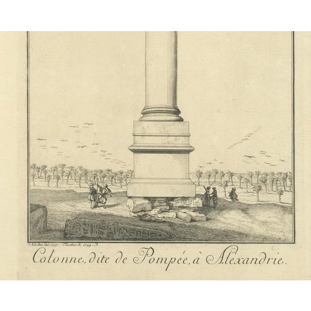 Mid 18th Century Frederik Ludvig Norden, Pompey's Column, 1755, Engraving on Paper For Sale - Image 5 of 10