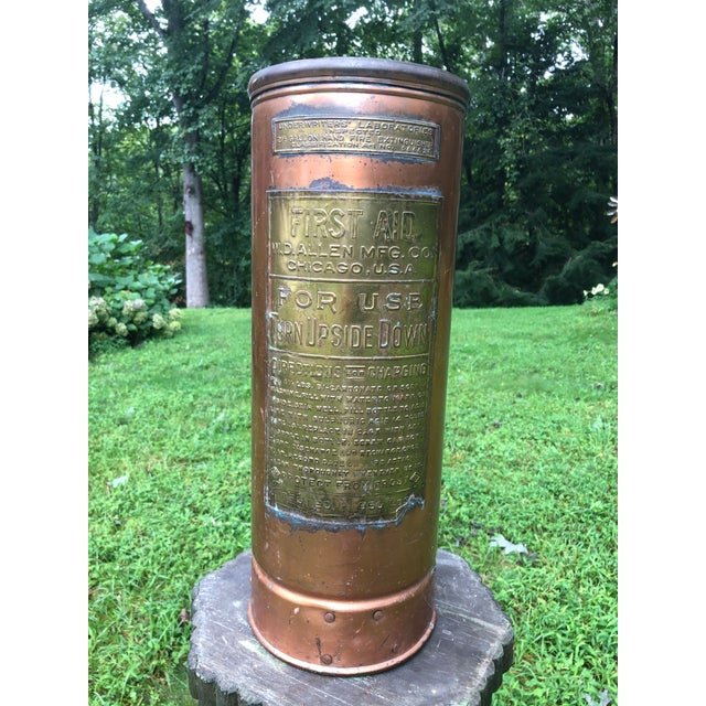 Antique Brass/Copper Fire Extinguisher Umbrella Stand Chairish