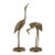 Mid-Century Modern Leonard Brass Crane Figurines (12") For Sale