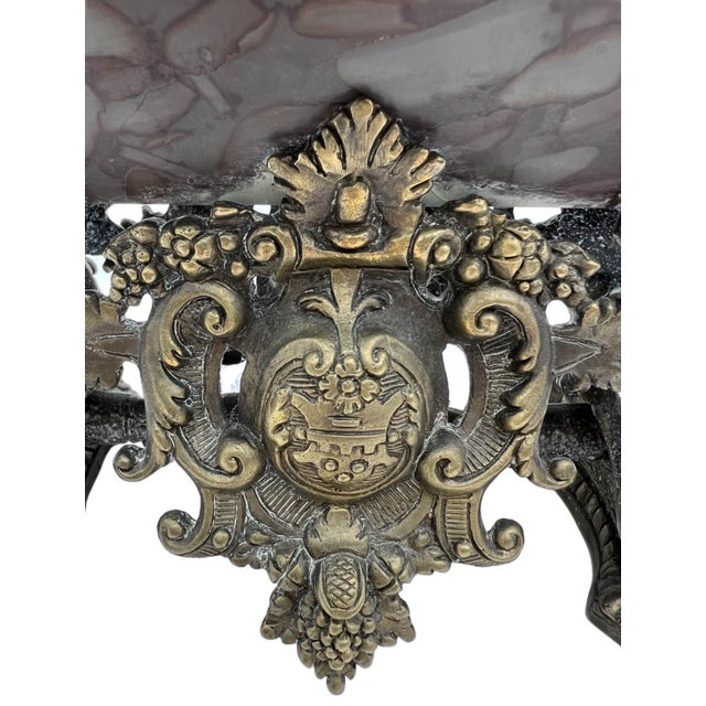 Auburn French Rococo Revival Marble Mantle Clock, Late 19th Century For Sale - Image 8 of 12