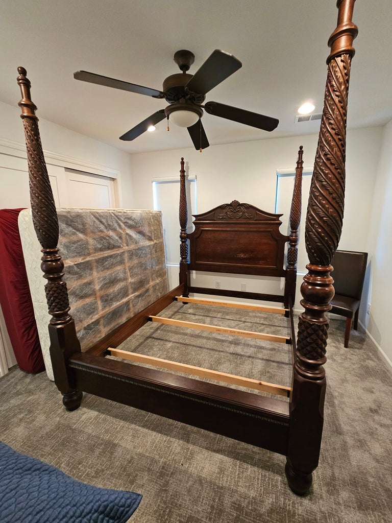 1990s Bernhardt 4 Poster Queen Bed | Chairish