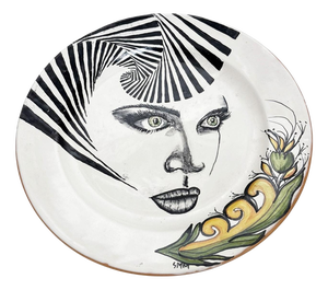Vintage French Ceramic Plate, 1980