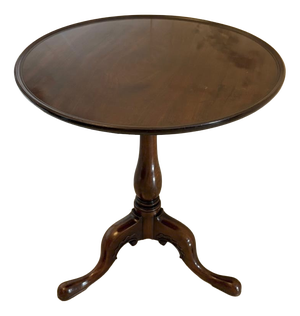 Antique English Georgian Mahogany Tripod Lamp Table, 1800s