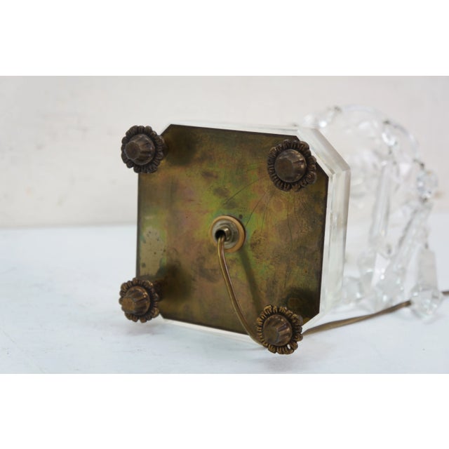 2 Hollywood Regency Footed Drop Crystal Luster Candlestick Table Lamps 22" For Sale - Image 10 of 15