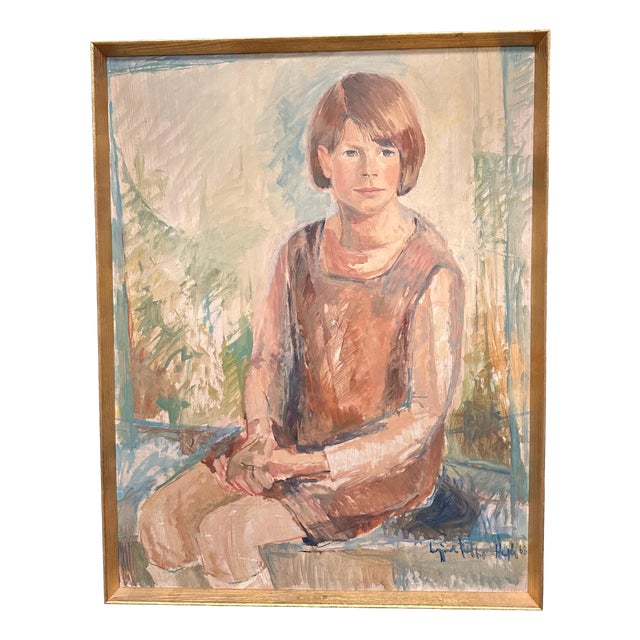 Ingjerd Pettersen Hagh, Marianne, 1968, Oil on Panel, Framed For Sale