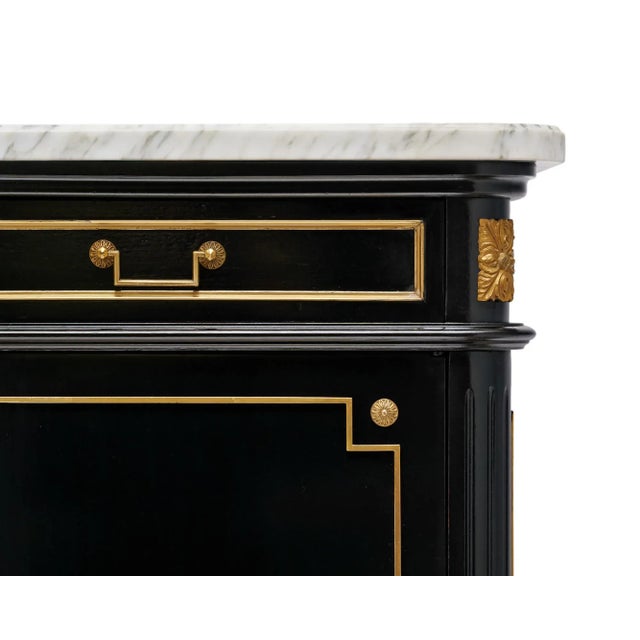 Black Grand Louis XVI Ebonized Buffet For Sale - Image 8 of 9