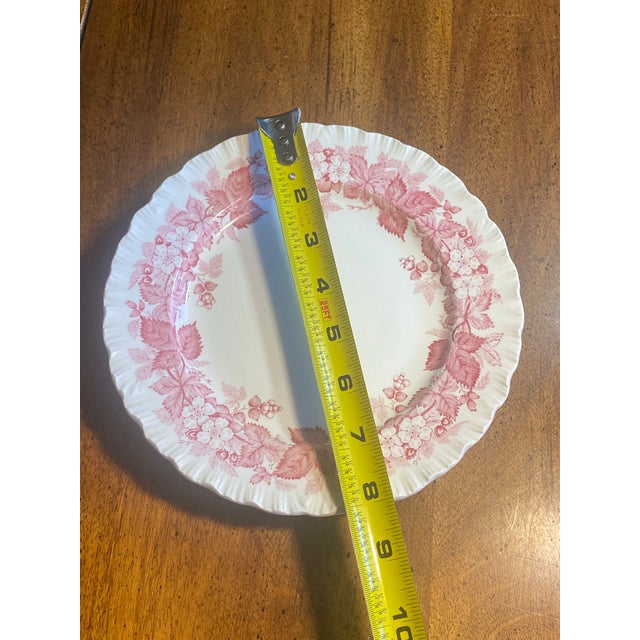 1960s Wedgwood Bramble Pink 8.25” Set of 4 Plates For Sale - Image 12 of 12
