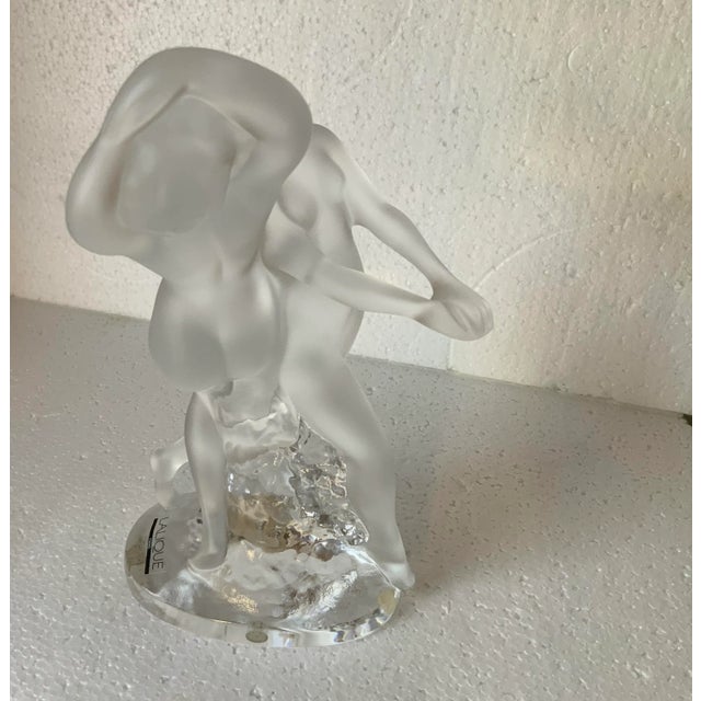 Glass 1980s Lalique Nude Dancers “Duex Danseuse” For Sale - Image 7 of 7