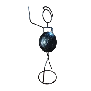 Contemporary Modern Metal Sculpture, the Last Warrior