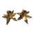 Vintage Solid Brass Poinsettia Candlestick Holders For Sale
