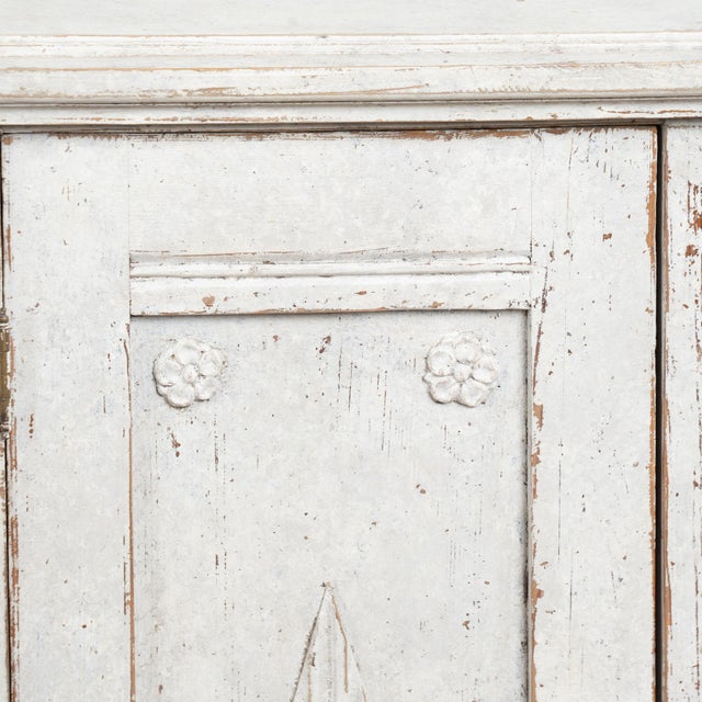 Pair of 19th Century Swedish Gustavian White Painted Cabinets Nightstands For Sale - Image 14 of 17