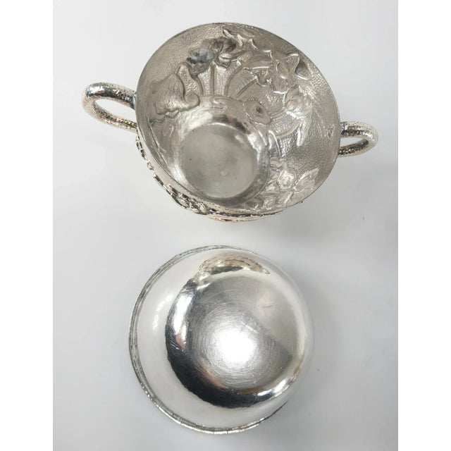 Japanese Sterling Silver Lotus Bowl by Yokohama for Arthur & Bond For Sale - Image 11 of 13