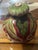Small Art Nouveau Majolica Lampshade with Raised Floral Decoration, 1890s For Sale - Image 5 of 18