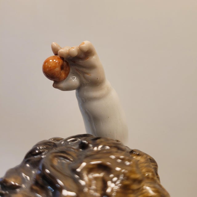 20th Century Angels with Pheasant Sculpture in Algora Porcelain, Madrid, Spain For Sale - Image 16 of 18