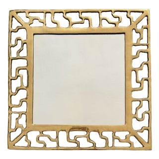 Vintage Brutalist Mirror Labyrinth Model in Bronze by David Marshall, 1980s For Sale