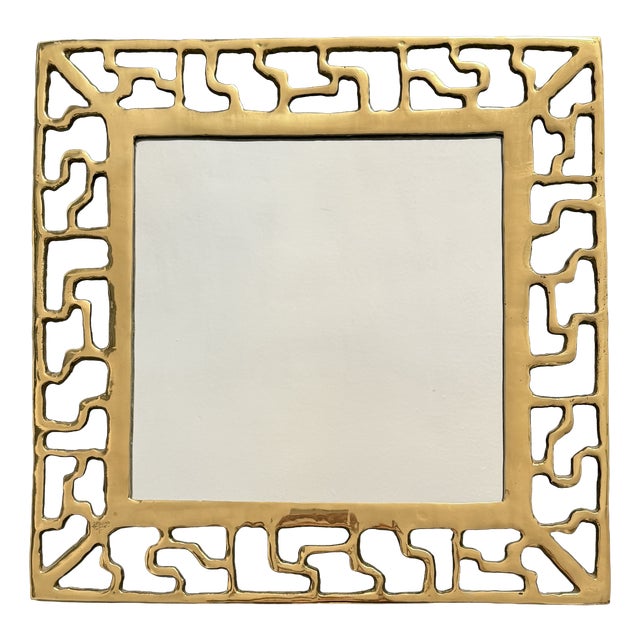 Vintage Brutalist Mirror Labyrinth Model in Bronze by David Marshall, 1980s For Sale