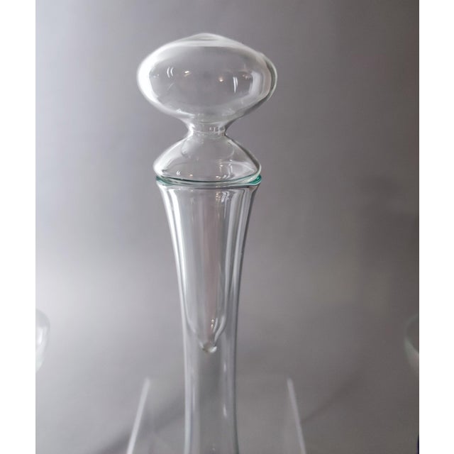 Mid-Century Modern Liqueur Set Glasses and Carafe from Lauscha, 1950s, Set of 6 For Sale - Image 3 of 16