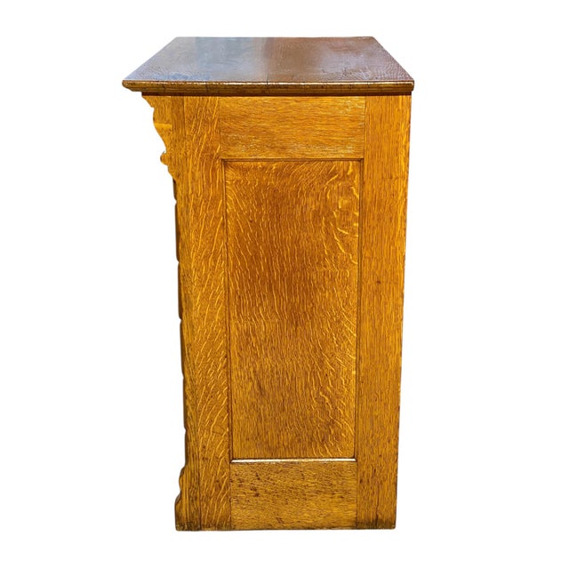Antique Oak 12 Drawer File Cabinet Rockwell & Rupel of Chicago For Sale - Image 11 of 12