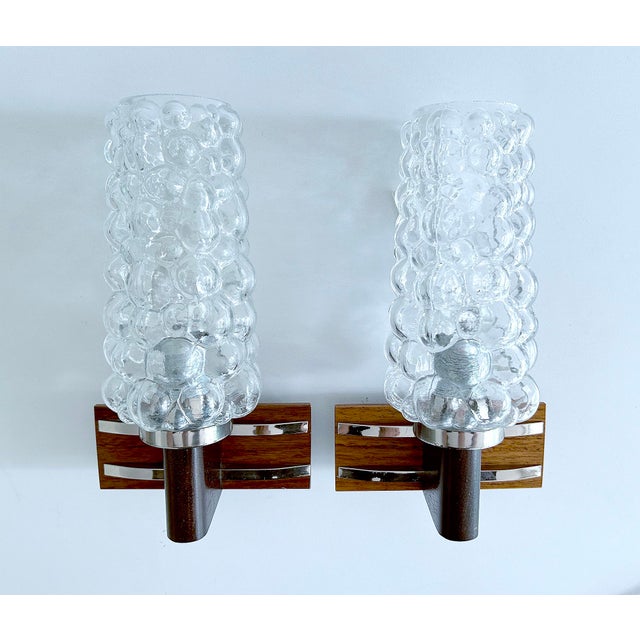 1960s Vintage Bubble Glass Sconces, 1960s, Set of 2 For Sale - Image 5 of 15