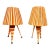 Mid 20th CenturyFlame Orange Moroccan Raffia Table Lamps - a Pair For Sale