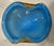 Glass Vintage MCM Alfredo Barbini Murano Art Glass Bowl Ashtray Blue & Brown For Sale - Image 7 of 9