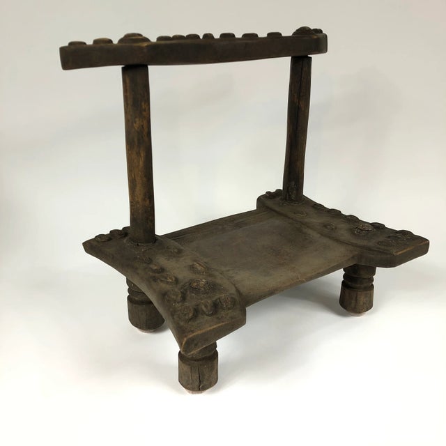 Brown African Baule Wood, Child's Chair For Sale - Image 8 of 8