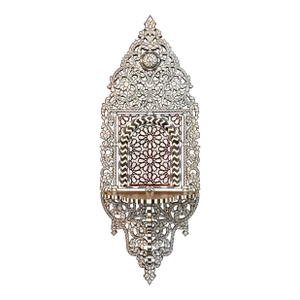 Vintage Mother of Pearl Inlaid Wall Bracket