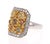 Contemporary 2.32 Carat Fancy Color Diamond 18 Karat White Gold Cocktail Ring, Size 7 For Sale - Image 3 of 7