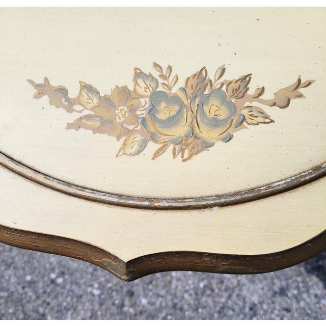 1960s 1960s Mid-Century Modern Conversation Set With 2 Tufted Arm Chairs and Painted Table For Sale - Image 5 of 14