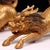 Art Deco Solid Copper Gilt Pair of Golden Qilin Statues (Running Posture) - Auspicious Wealth-Drawing Bronze Qilin Figurines For Sale - Image 3 of 9