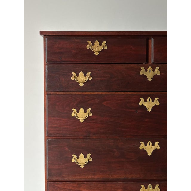 Chippendale-Style Black Walnut Tall Chest of Drawers, 1930s For Sale In Greensboro - Image 6 of 17
