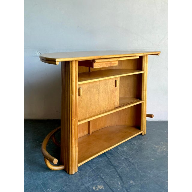 Vintage Boho Rattan Dry Bar For Sale In West Palm - Image 6 of 8