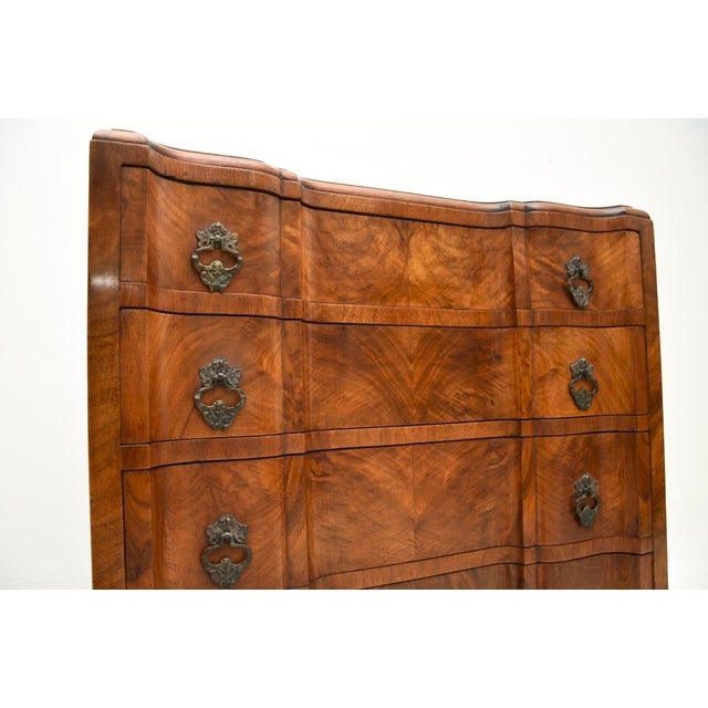 Antique Figured Walnut Chest of Drawers, 1890s For Sale - Image 10 of 13